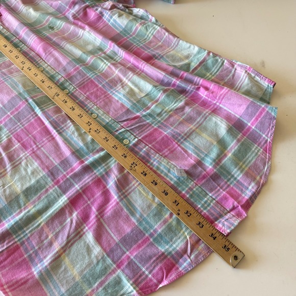Ralph Lauren Mens XL Madras Plaid Spring Easter Shirt Short Sleeve Button Down - Picture 7 of 7
